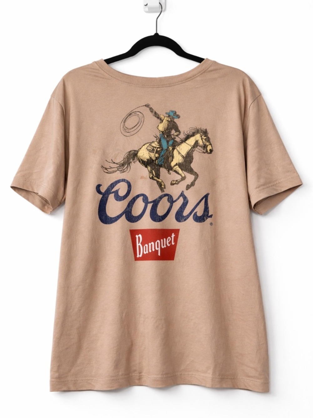 Coors Banquet Women's Short Sleeve Tee in Tan